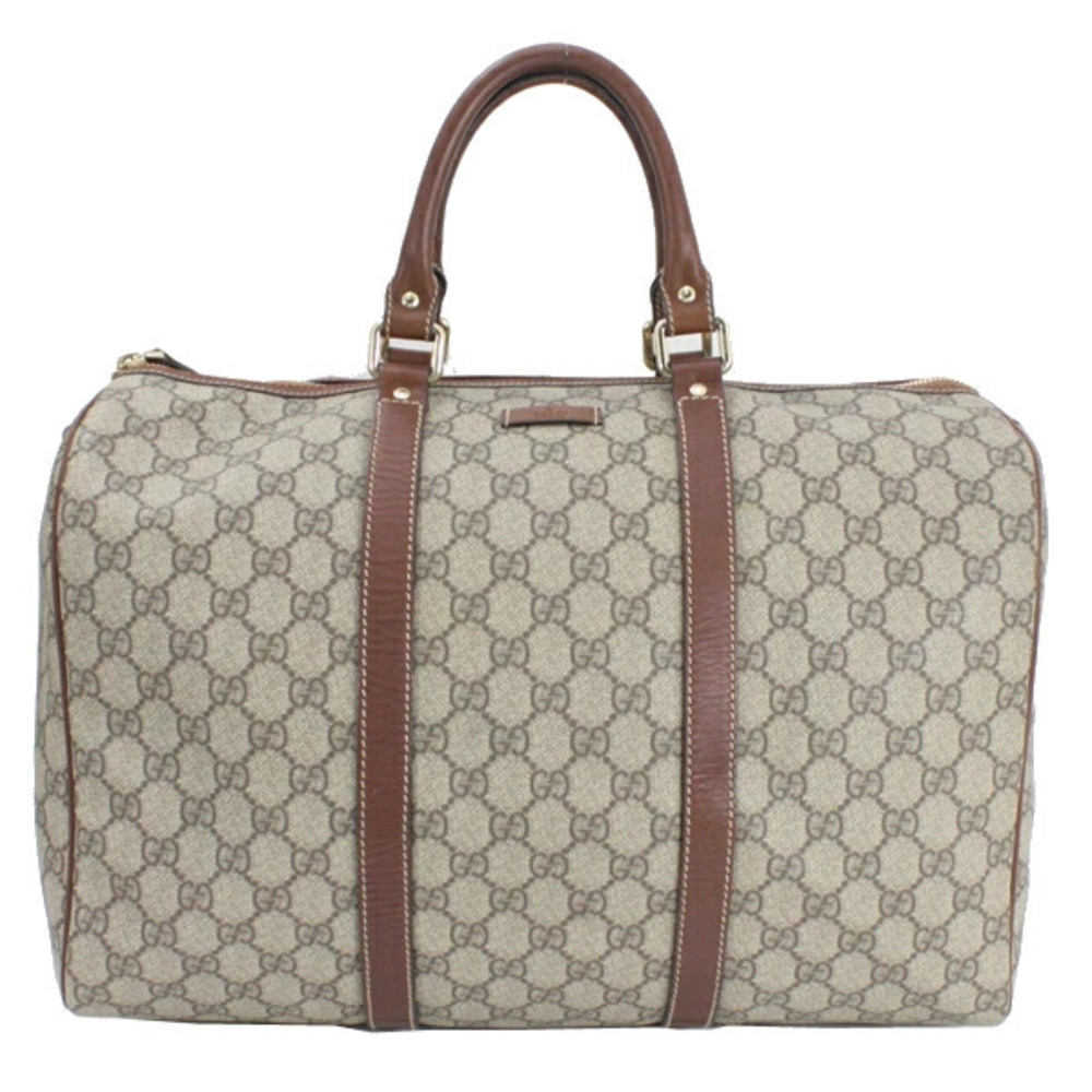 GUCCI Boston bag GG canvas leather handbag